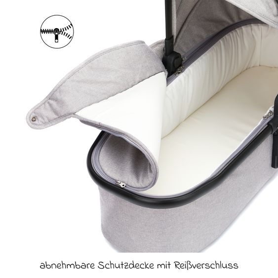 Fillikid Babywanne für Zwillingswagen Duette - Grau