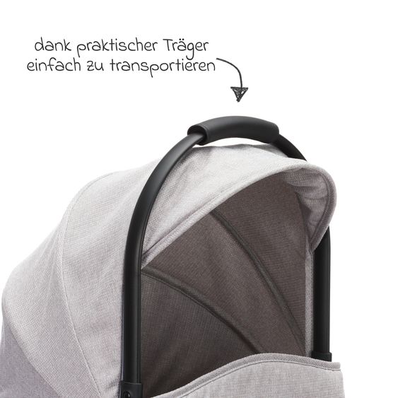 Fillikid Babywanne für Zwillingswagen Duette - Grau