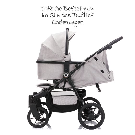 Fillikid Babywanne für Zwillingswagen Duette - Grau