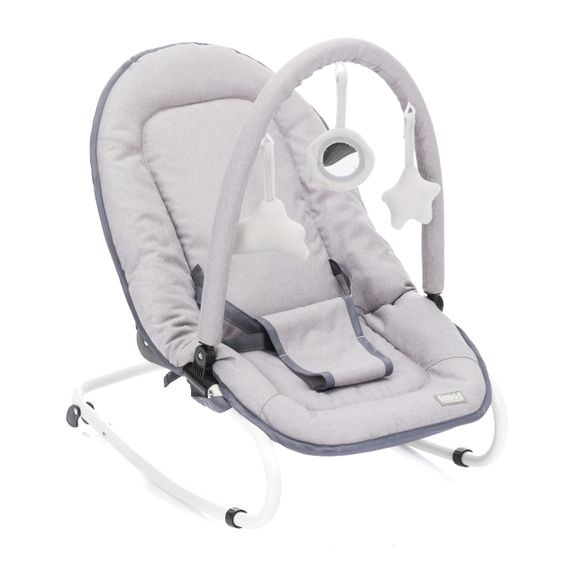 Fillikid Babywippe mit Spielbogen & verstellbare Rückenlehne - Grau