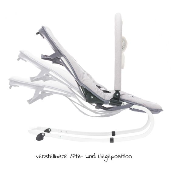 Fillikid Babywippe mit Spielbogen & verstellbare Rückenlehne - Grau