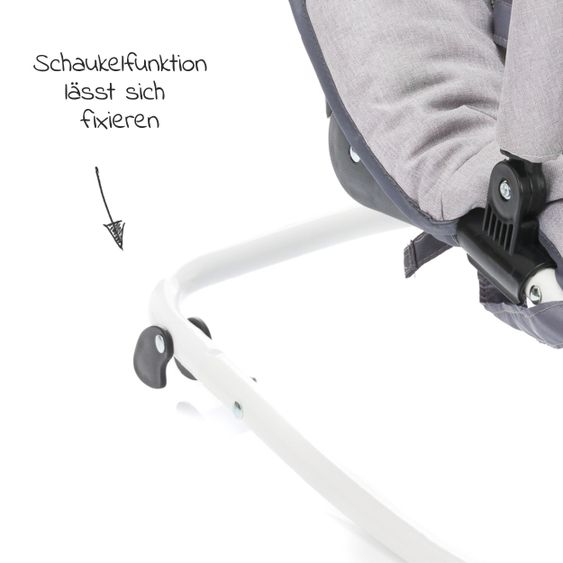 Fillikid Babywippe mit Spielbogen & verstellbare Rückenlehne - Grau