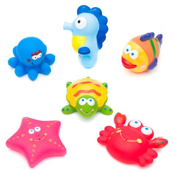 Fillikid Bath splash figure set of 6 - water friends