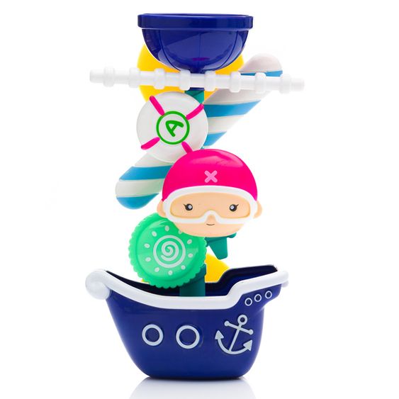 Fillikid Badespielzeug Wassermühle 6er Set - Schiff