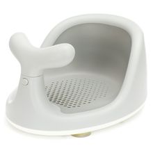 Whale bath seat in ergonomic design with non-slip suction cups - gray