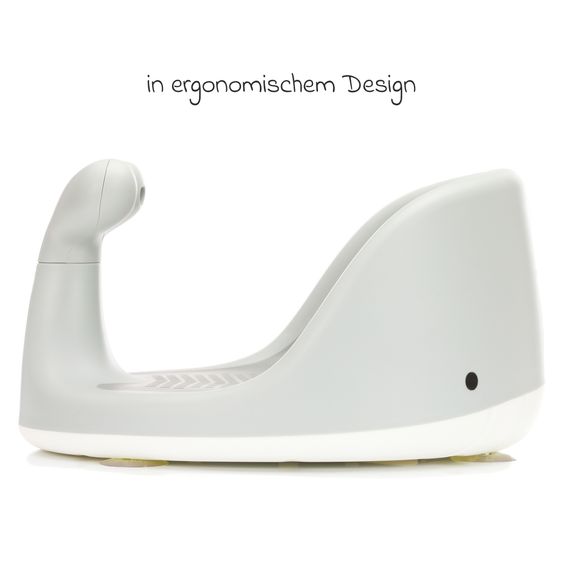 Fillikid Badewannensitz Wal in ergonomischem Design mit rutschfesten Saugnäpfen - Grau