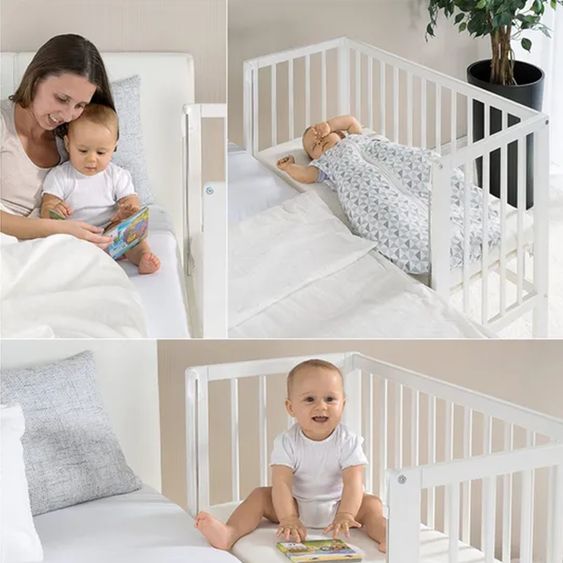 Fillikid Premium Vario 2in1 side bed - (also for box spring beds) - White