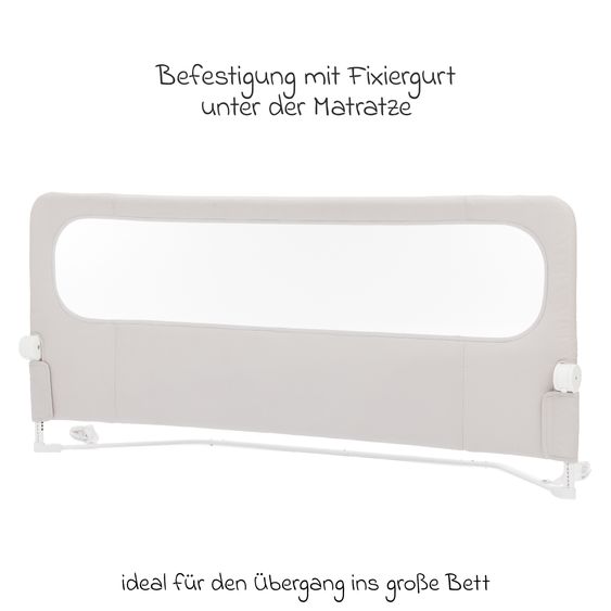 Fillikid Bed rail Clara foldable with fastening strap - Grey
