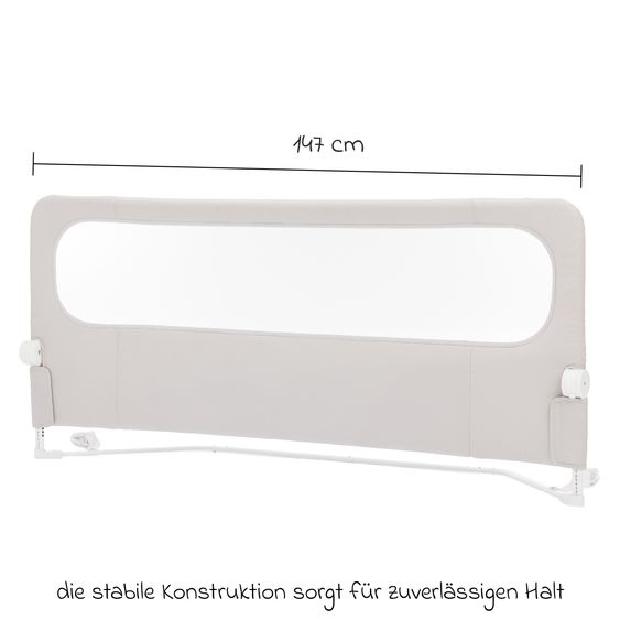 Fillikid Bed rail Clara foldable with fastening strap - Grey