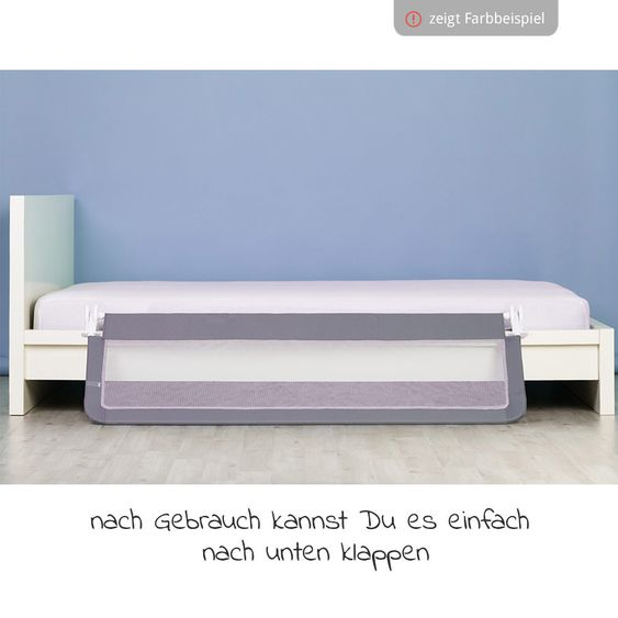 Fillikid Bed rail Emma foldable for standard & box spring beds 150 x 50 cm - Grey