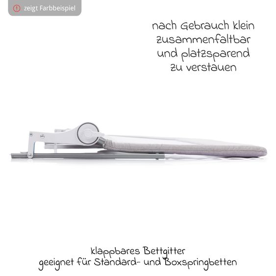 Fillikid Bettgitter Lara mit Klappmechanismus für Standard- und Boxspringbetten inkl. Spanngurt - Mint