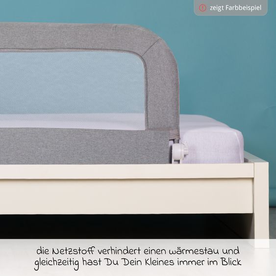 Fillikid Bettgitter Lara mit Klappmechanismus für Standard- und Boxspringbetten inkl. Spanngurt - Mint