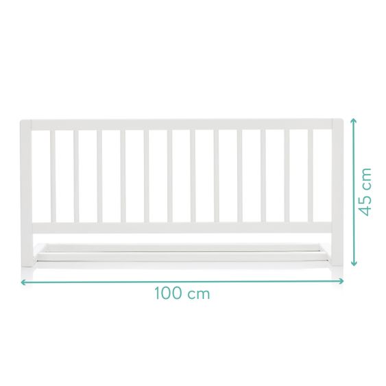 Fillikid Bettgitter Lea aus massivem Buchenholz 100 x 45 cm - Weiß