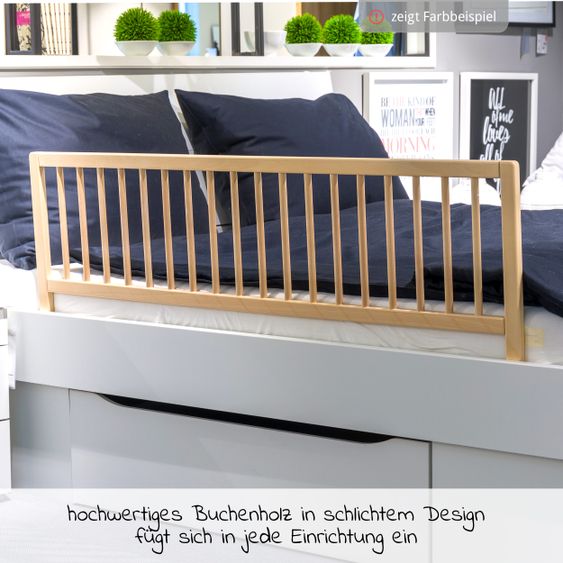 Fillikid Bed rail Lilly solid beech wood 140 x 45 cm - White