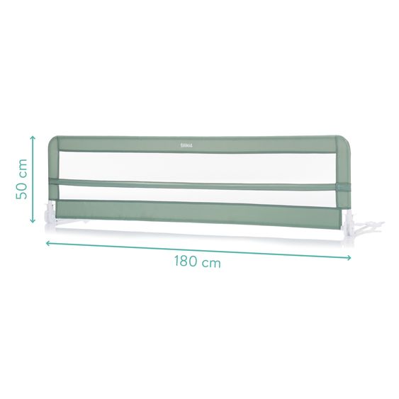 Fillikid Sponda letto Lina XL con meccanismo pieghevole per letti standard e boxspring incl. cinghia di tensione 180 x 50 cm - Mint