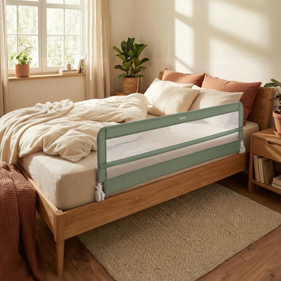 Fillikid Sponda letto Lina XL con meccanismo pieghevole per letti standard e boxspring incl. cinghia di tensione 180 x 50 cm - Mint