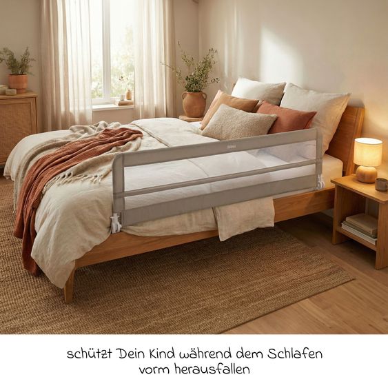 Fillikid Sponda letto Lina XL con meccanismo pieghevole per letti standard e boxspring incl. cinghia di tensione 180 x 50 cm - Taupe