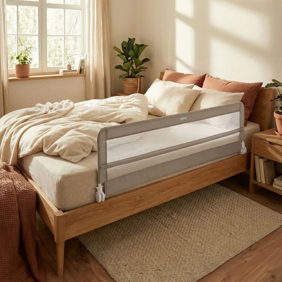 Fillikid Sponda letto Lina XL con meccanismo pieghevole per letti standard e boxspring incl. cinghia di tensione 180 x 50 cm - Taupe