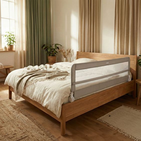 Fillikid Sponda letto Lina XL con meccanismo pieghevole per letti standard e boxspring incl. cinghia di tensione 180 x 50 cm - Taupe