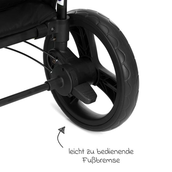 Fillikid Chariot De Transport Oskar Pour 2 Enfants Max. Charge 80 Kg - Noir