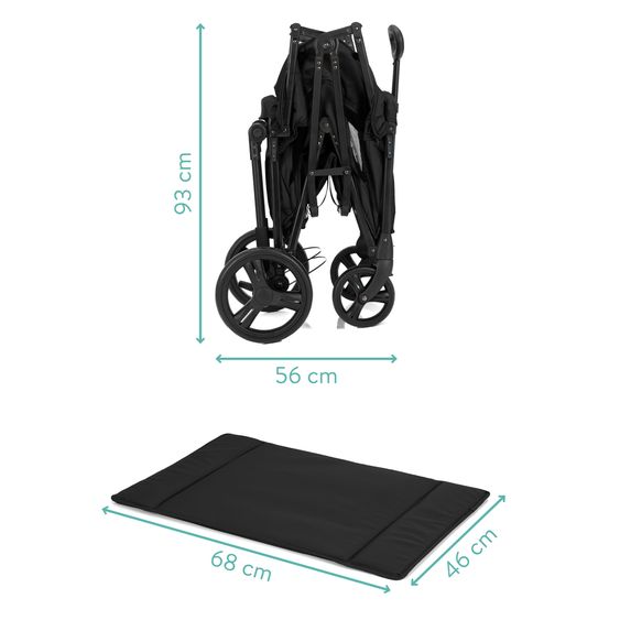 Fillikid Chariot De Transport Oskar Pour 2 Enfants Max. Charge 80 Kg - Noir