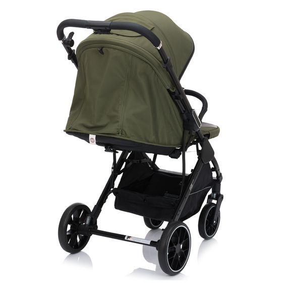 Fillikid Buggy & Sportwagen Axis bis 22 kg mit Schwenkschieber & Feststellbremse am Griff inkl. Schutzpaket - Olive