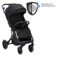 Passeggino Leggero & Sportivo Axis bis 22 kg con cursore girevole & freno di stazionamento alla maniglia incl. pacchetto protezione - Nero