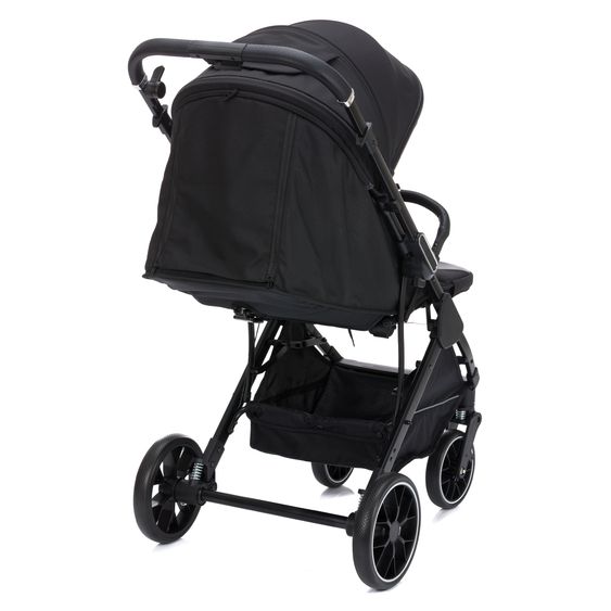 Fillikid Passeggino Leggero & Sportivo Axis bis 22 kg con cursore girevole & freno di stazionamento alla maniglia incl. pacchetto protezione - Nero