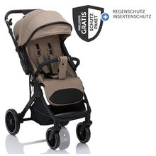 Passeggino Leggero & Sportivo Axis bis 22 kg con cursore girevole & freno di stazionamento alla maniglia incl. pacchetto protezione - Taupe