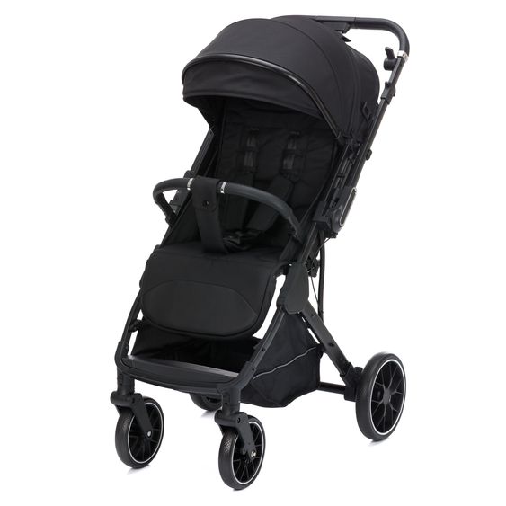 Fillikid Buggy & Sportwagen Axis bis 22 kg mit Schwenkschieber & Feststellbremse am Griff - Schwarz