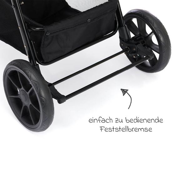 Fillikid Buggy & pushchair Fill Allrounder up to 22 kg loadable with adjustable push bar - Grey Melange