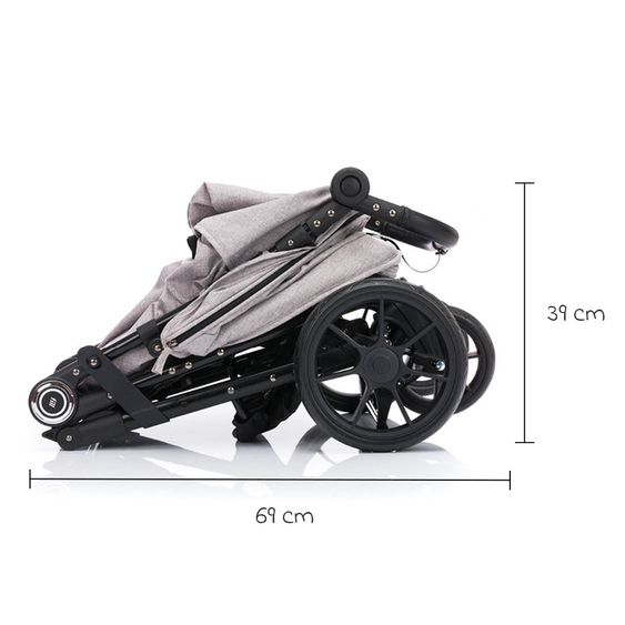 Fillikid Buggy & pushchair Fill Allrounder up to 22 kg loadable with adjustable push bar - Grey Melange