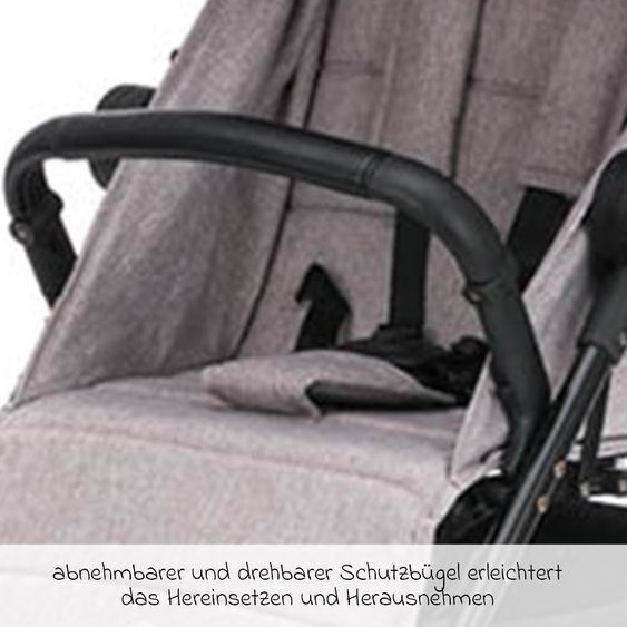 Fillikid Buggy & pushchair Fill Allrounder up to 22 kg loadable with adjustable push bar - Grey Melange