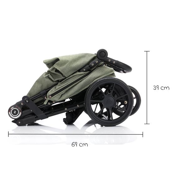 Fillikid Buggy & pushchair Fill Allrounder up to 22 kg loadable with adjustable push bar - Green Melange