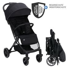 Buggy & Sportwagen Fill Rover bis 22 kg belastbar mit Liegeposition, Trollyfunktion nur 6,8 kg inkl. Schutzpaket - Schwarz