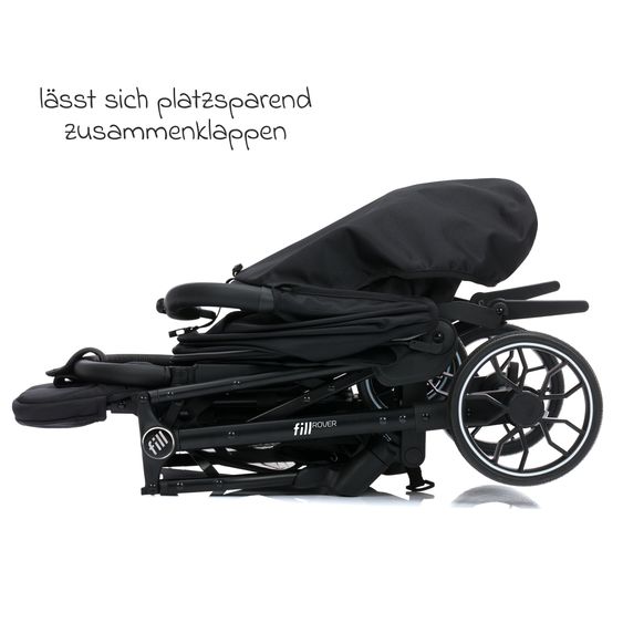 Fillikid Buggy & Sportwagen Fill Rover bis 22 kg belastbar mit Liegeposition, Trollyfunktion nur 6,8 kg inkl. Schutzpaket
