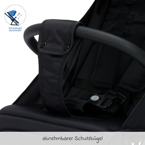 Fillikid Buggy & Sportwagen Fill Rover bis 22 kg belastbar mit Liegeposition, Trollyfunktion nur 6,8 kg inkl. Schutzpaket