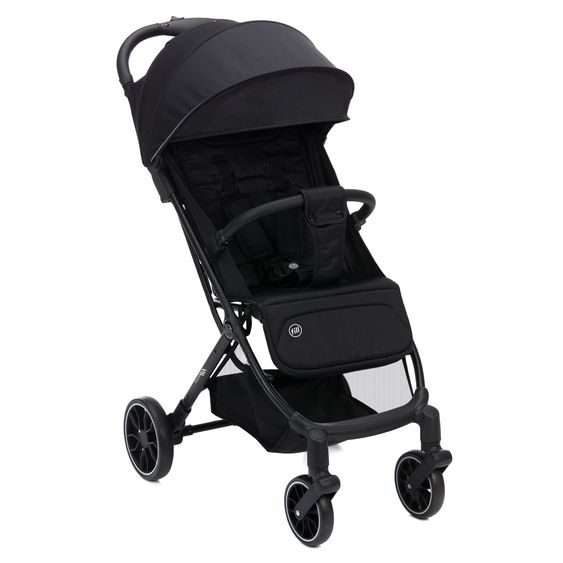 Fillikid Buggy & Sportwagen Fill Rover bis 22 kg belastbar mit Liegeposition, Trollyfunktion nur 6,8 kg - Schwarz