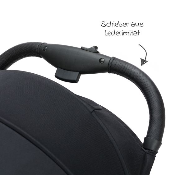 Fillikid Buggy & Sportwagen Fill Rover bis 22 kg belastbar mit Liegeposition, Trollyfunktion nur 6,8 kg - Schwarz