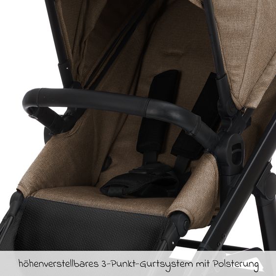 Fillikid Passeggino & Carrozzina Sportiva Fill Voyager bis 22 kg con funzione lettino, cursore pieghevole - Taupe