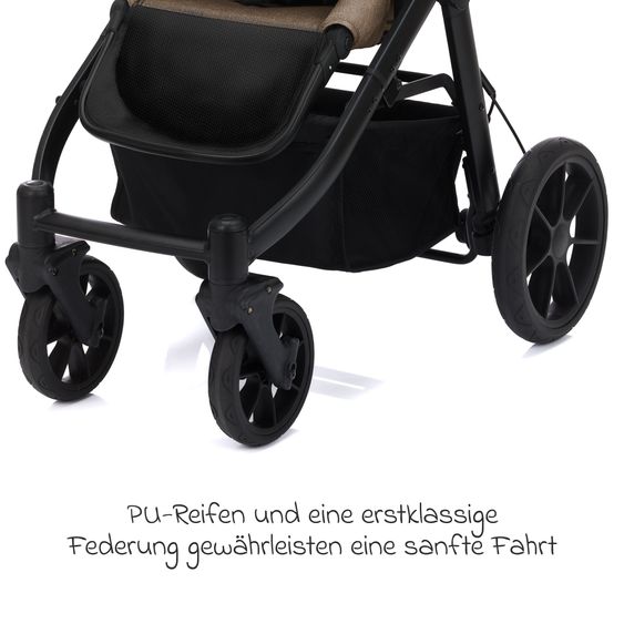 Fillikid Passeggino & Carrozzina Sportiva Fill Voyager bis 22 kg con funzione lettino, cursore pieghevole - Taupe