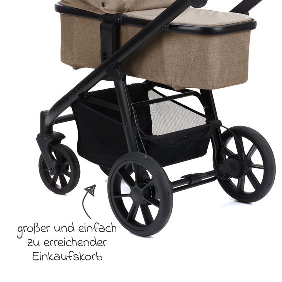 Fillikid Passeggino & Carrozzina Sportiva Fill Voyager bis 22 kg con funzione lettino, cursore pieghevole - Taupe