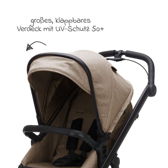 Fillikid Passeggino & Carrozzina Sportiva Fill Voyager bis 22 kg con funzione lettino, cursore pieghevole - Taupe