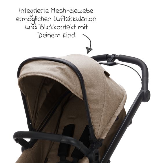 Fillikid Passeggino & Carrozzina Sportiva Fill Voyager bis 22 kg con funzione lettino, cursore pieghevole - Taupe