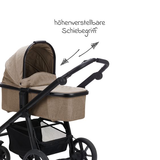 Fillikid Passeggino & Carrozzina Sportiva Fill Voyager bis 22 kg con funzione lettino, cursore pieghevole - Taupe