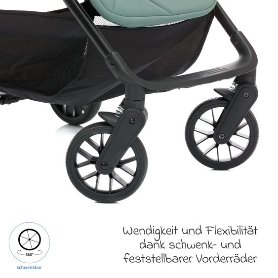 Fillikid Passeggino Leggero & Sportivo Milo fino a 22 kg solo 5,3 kg leggero con funzione sdraio - Aqua