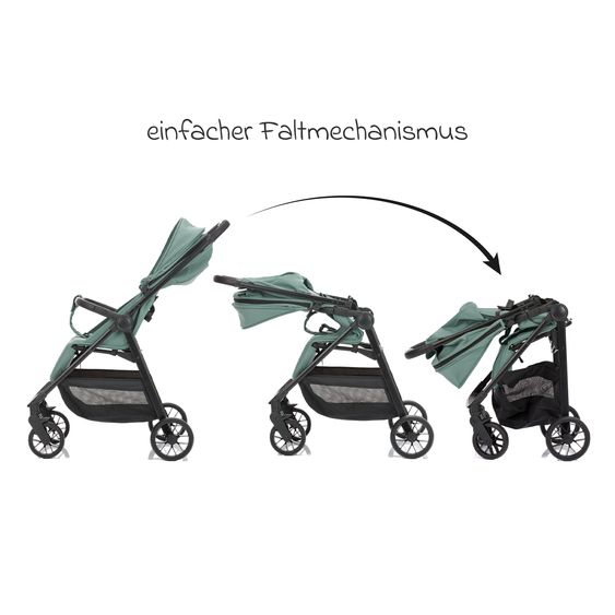 Fillikid Passeggino Leggero & Sportivo Milo fino a 22 kg solo 5,3 kg leggero con funzione sdraio - Aqua