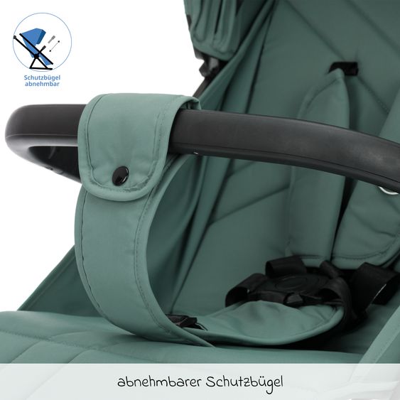 Fillikid Passeggino Leggero & Sportivo Milo fino a 22 kg solo 5,3 kg leggero con funzione sdraio - Aqua