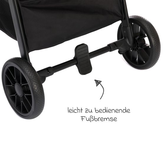 Fillikid Buggy & Stroller Milo up to 22 kg only 5.3 kg light with reclining function - Black