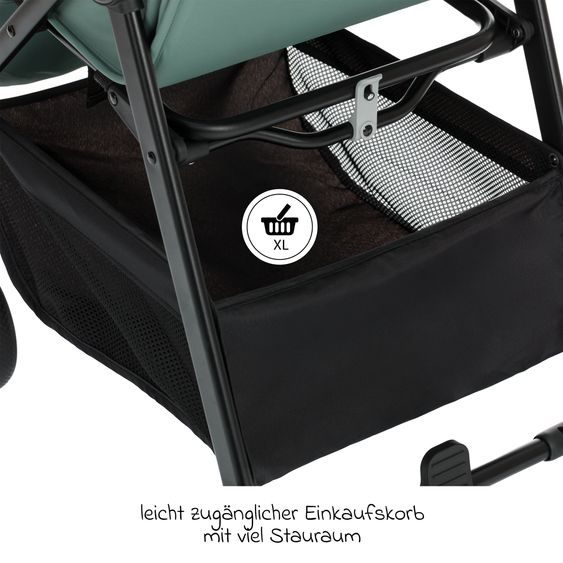 Fillikid Passeggino Leggero & Sportivo Milo bis 22 kg solo 5,3 kg leggero con funzione lettino incl. pacchetto protezione - Aqua